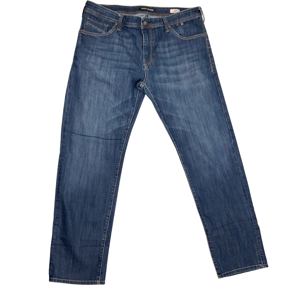 Mavi‎ Zach Straight Leg Jeans Mens 38W 32L Dark Blue Stretch Denim Streetwear